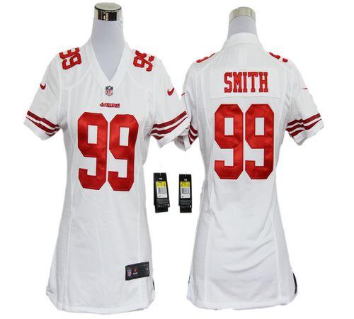 Jerseys Factory Cheap Nike 49ers #99 Aldon Smith White Women's E