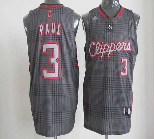 Jerseys Factory Cheap Clippers #3 Chris Paul Black Rhythm Fashio
