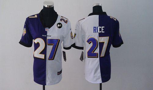 Jerseys Factory Cheap Nike Ravens #27 Ray Rice Purple/White With