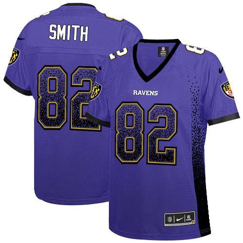 Jerseys Factory Cheap Nike Ravens #82 Torrey Smith Purple Team C