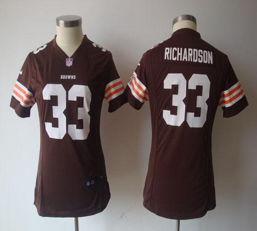 Jerseys Factory Cheap Nike Browns #33 Trent Richardson Brown Tea