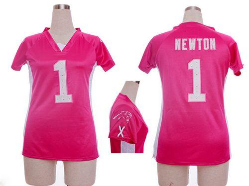 Jerseys Factory Cheap Nike Panthers #1 Cam Newton Pink Draft Him