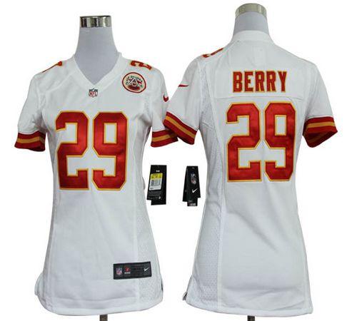 Jerseys Factory Cheap Nike Chiefs #29 Eric Berry White Women's E