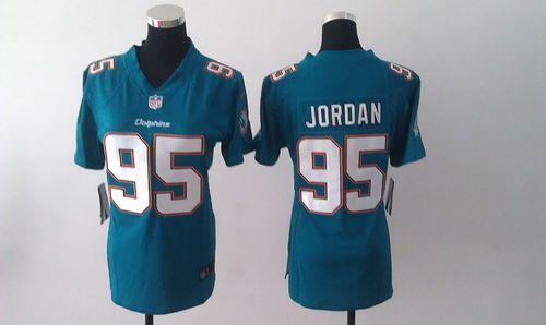 Jerseys Factory Cheap Nike Dolphins #95 Dion Jordan Aqua Green T