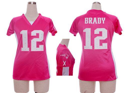 Jerseys Factory Cheap Nike Patriots #12 Tom Brady Pink Draft Him