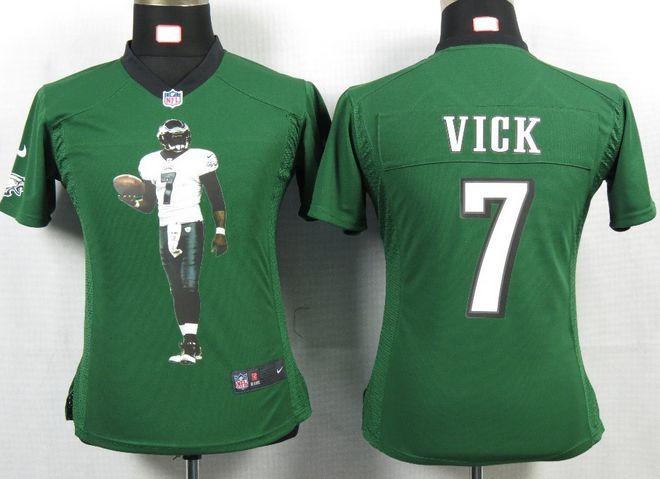 Jerseys Factory Cheap Nike Eagles #7 Michael Vick Midnight Green