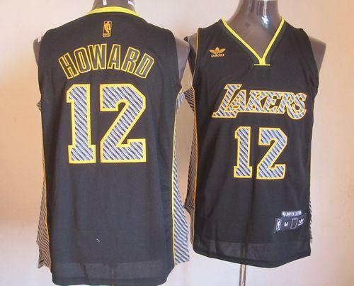 Jerseys Factory Cheap Lakers #12 Dwight Howard Black Electricity