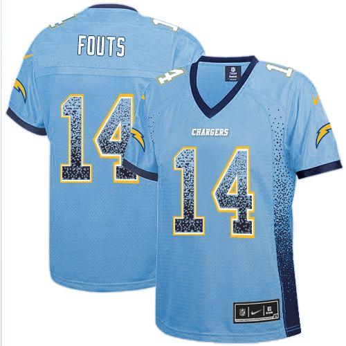 Jerseys Factory Cheap Nike Chargers #14 Dan Fouts Electric Blue
