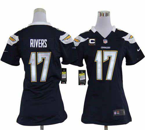 Jerseys Factory Cheap Nike Chargers #17 Philip Rivers Navy Blue