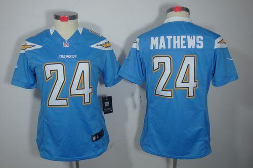 Jerseys Factory Cheap Nike Chargers #24 Ryan Mathews Electric Bl