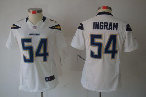 Jerseys Factory Cheap Nike Chargers #54 Melvin Ingram White Wome