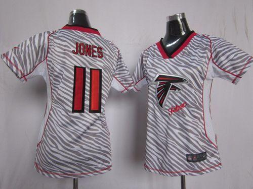 Jerseys Factory Cheap Nike Falcons #11 Julio Jones Zebra Women's