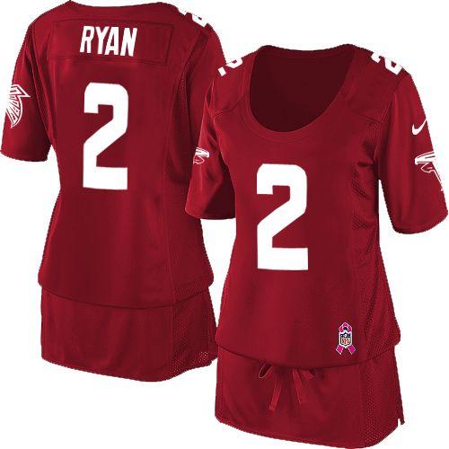 Jerseys Factory Cheap Nike Falcons #2 Matt Ryan Red Team Color W