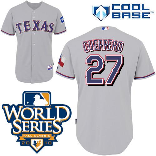 Jerseys Factory Cheap Rangers #27 Vladimir Guerrero Grey 2010 Wo