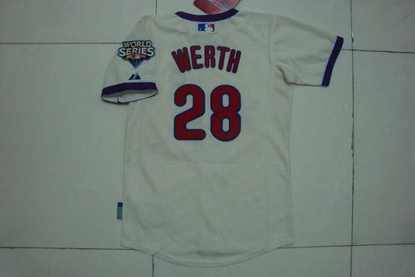 Jerseys Factory Cheap Phillies #28 Jayson Werth Embroidered Crea