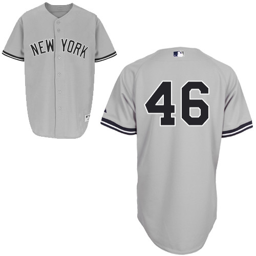 Jerseys Factory Cheap Yankees #46 Andy Pettitte Embroidered Grey