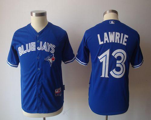 Jerseys Factory Cheap Blue Jays #13 Brett Lawrie Blue New Cool B