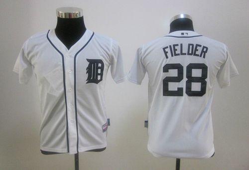 Jerseys Factory Cheap Tigers #28 Prince Fielder White Cool Base