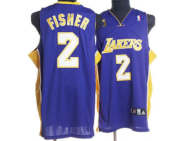 Jerseys Factory Cheap Lakers #2 Derek Fisher Embroidered Purple