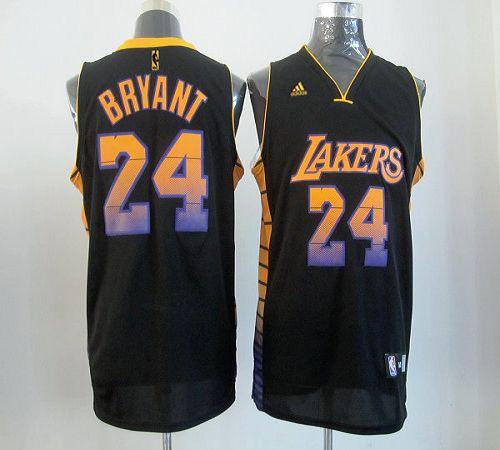 Jerseys Factory Cheap Lakers #24 Kobe Bryant Black Embroidered N