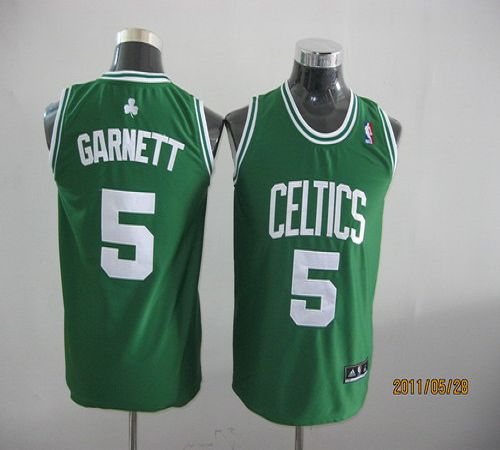 Jerseys Factory Cheap Celtics #5 Kevin Garnett Green Embroidered