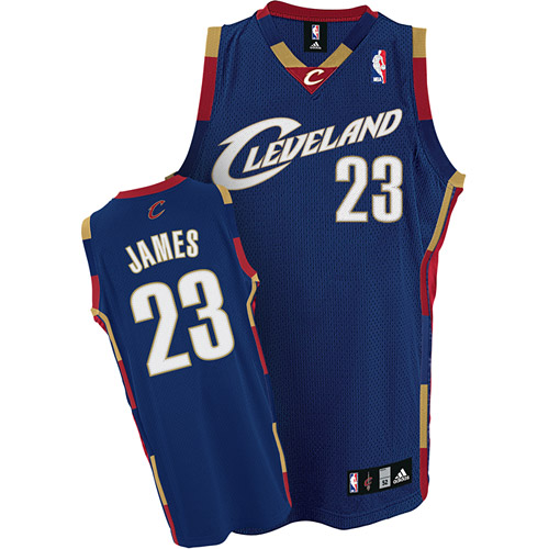 Jerseys Factory Cheap Cavaliers #23 LeBron James Dark Blue Embro