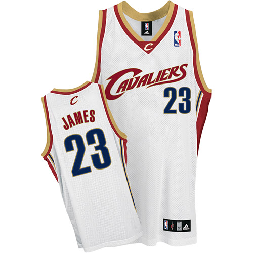 Jerseys Factory Cheap Cavaliers #23 LeBron James White Embroider