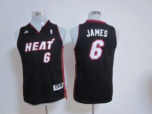 Jerseys Factory Cheap Heat #6 LeBron James Black Embroidered You