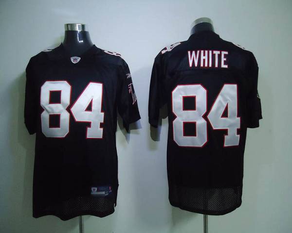 Jerseys Factory Cheap Falcons #84 Roddy White Black Color Embroi