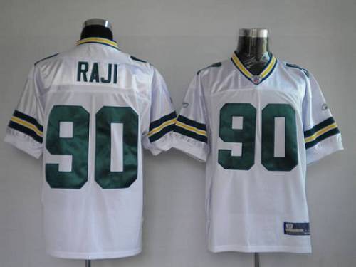 Jerseys Factory Cheap Packers #90 B.J.Raji White Embroidered You