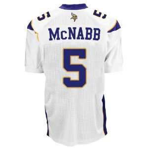 Jerseys Factory Cheap Vikings #5 Donovan Mcnabb White Embroidere