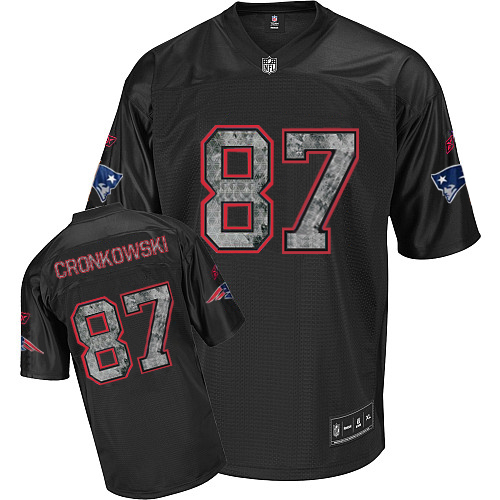 Jerseys Factory Cheap Sideline Black United Patriots #87 Rob Gro