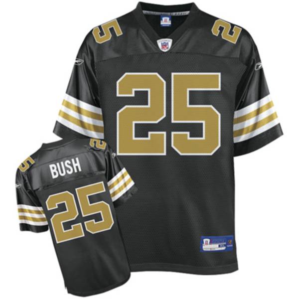 Jerseys Factory Cheap Saints #25 Reggie Bush Black Embroidered Y