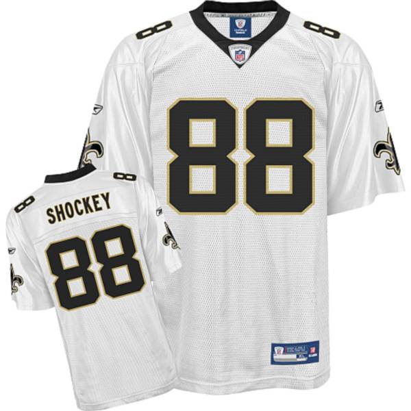 Jerseys Factory Cheap Saints #88 Jeremy Shockey White Embroidere