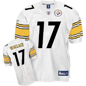 Jerseys Factory Cheap Steelers #17 Mike Wallace White Embroidere