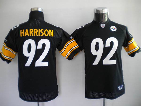 Jerseys Factory Cheap Steelers #92 James Harrison Black Embroide