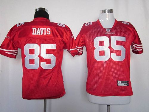 Jerseys Factory Cheap 49ers #85 Vernon Davis Red Embroidered You
