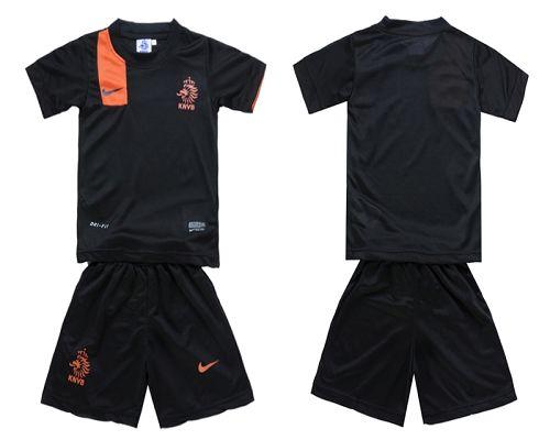 Jerseys Factory Cheap Holland Blank 2012/2013 Black Away Kid Soc