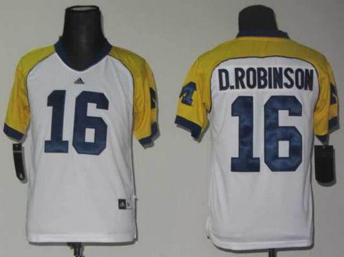 Jerseys Factory Cheap Wolverines #16 Denard Robinson White Embro