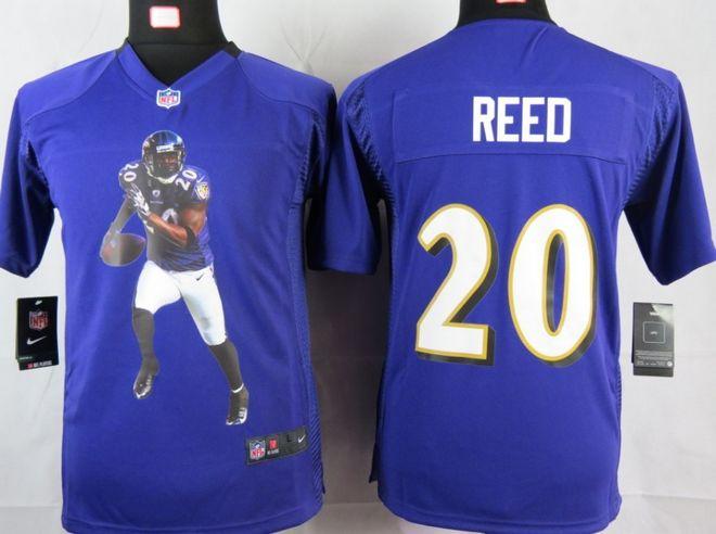 Jerseys Factory Cheap Nike Ravens #20 Ed Reed Purple Team Color