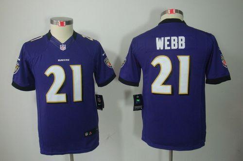 Jerseys Factory Cheap Nike Ravens #21 Lardarius Webb Purple Team