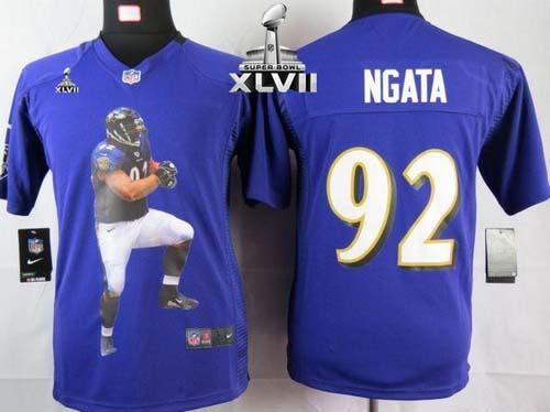 Jerseys Factory Cheap Nike Ravens #92 Haloti Ngata Purple Team C