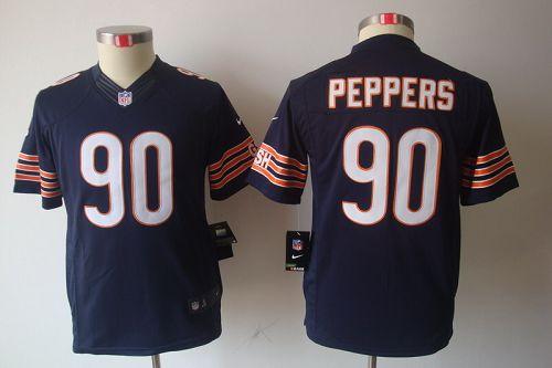 Jerseys Factory Cheap Nike Bears #90 Julius Peppers Navy Blue Te