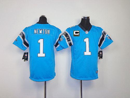 Jerseys Factory Cheap Nike Panthers #1 Cam Newton Blue Alternate