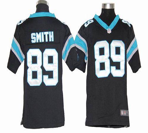 Jerseys Factory Cheap Nike Panthers #89 Steve Smith Black Team C