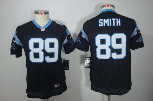 Jerseys Factory Cheap Nike Panthers #89 Steve Smith Black Team C