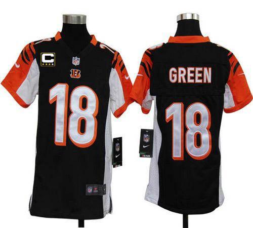 Jerseys Factory Cheap Nike Bengals #18 A.J. Green Black Team Col