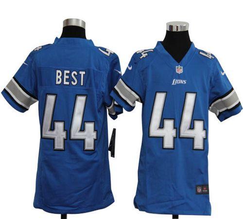 Jerseys Factory Cheap Nike Lions #44 Jahvid Best Light Blue Team