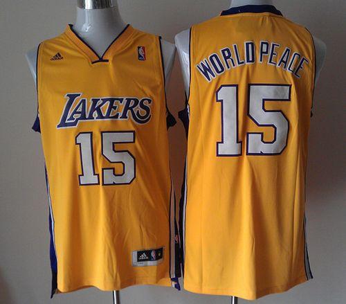 Jerseys Factory Cheap Revolution 30 Lakers #15 Metta World Peace