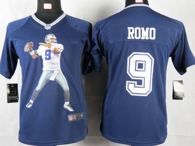 Jerseys Factory Cheap Nike Cowboys #9 Tony Romo Navy Blue Team C